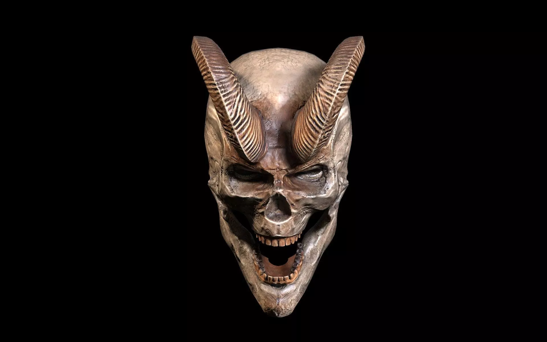 Demon King Skull Low-poly 3D model_0