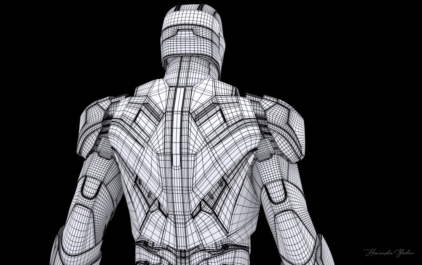 Iron man Mark 42 3d model Low-poly 3D model_4