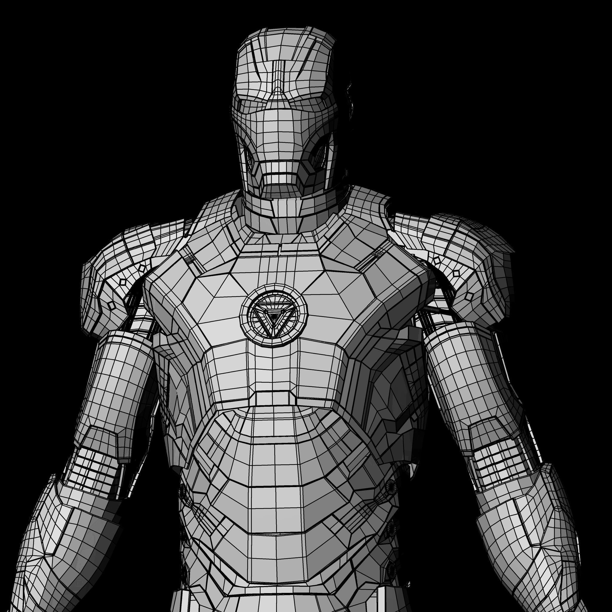 Iron man Mark 42 3d model Low-poly 3D model_5