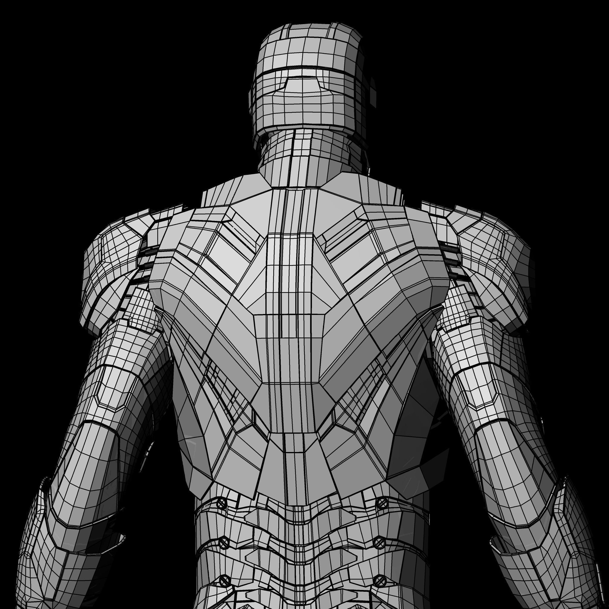 Iron man Mark 42 3d model Low-poly 3D model_7