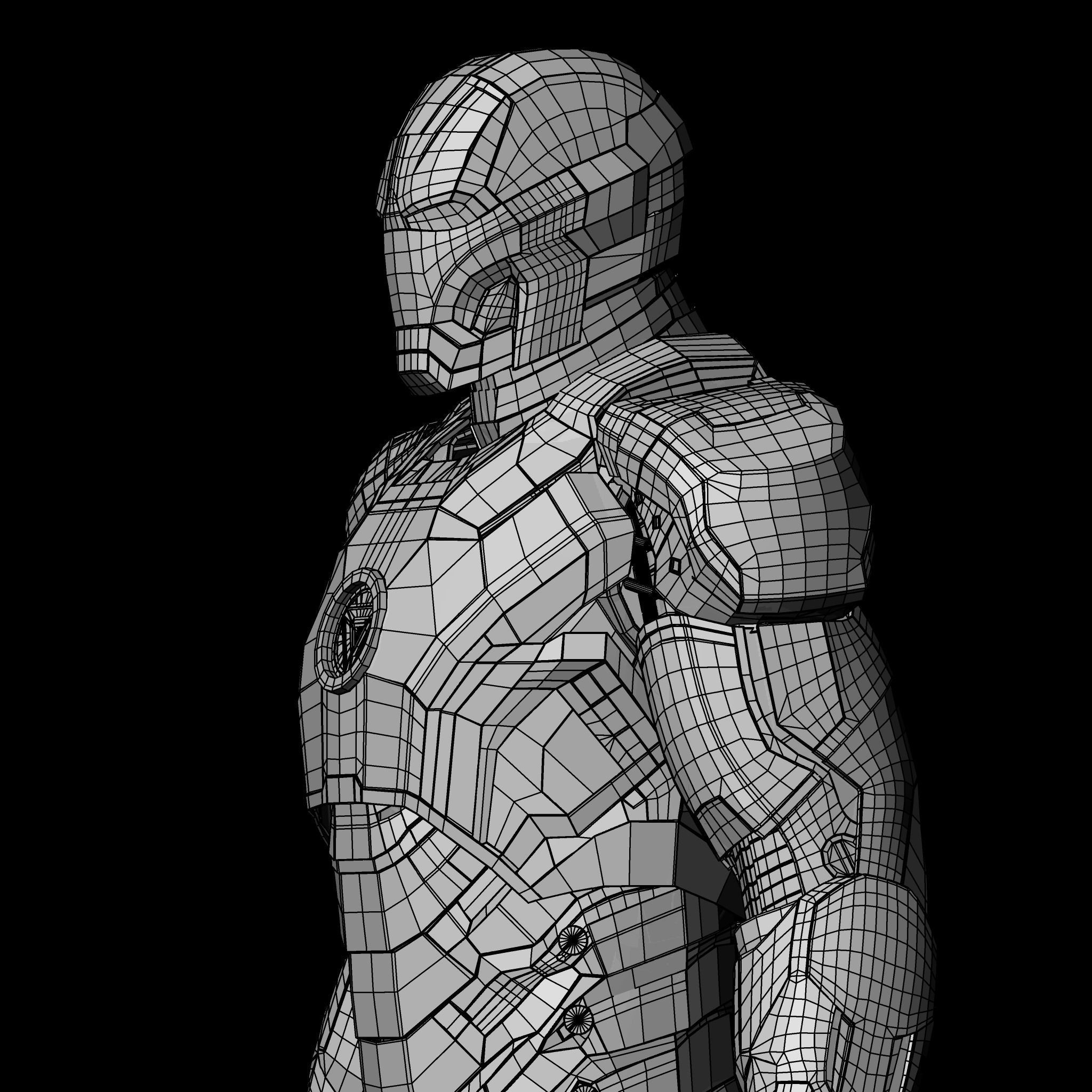 Iron man Mark 42 3d model Low-poly 3D model_8