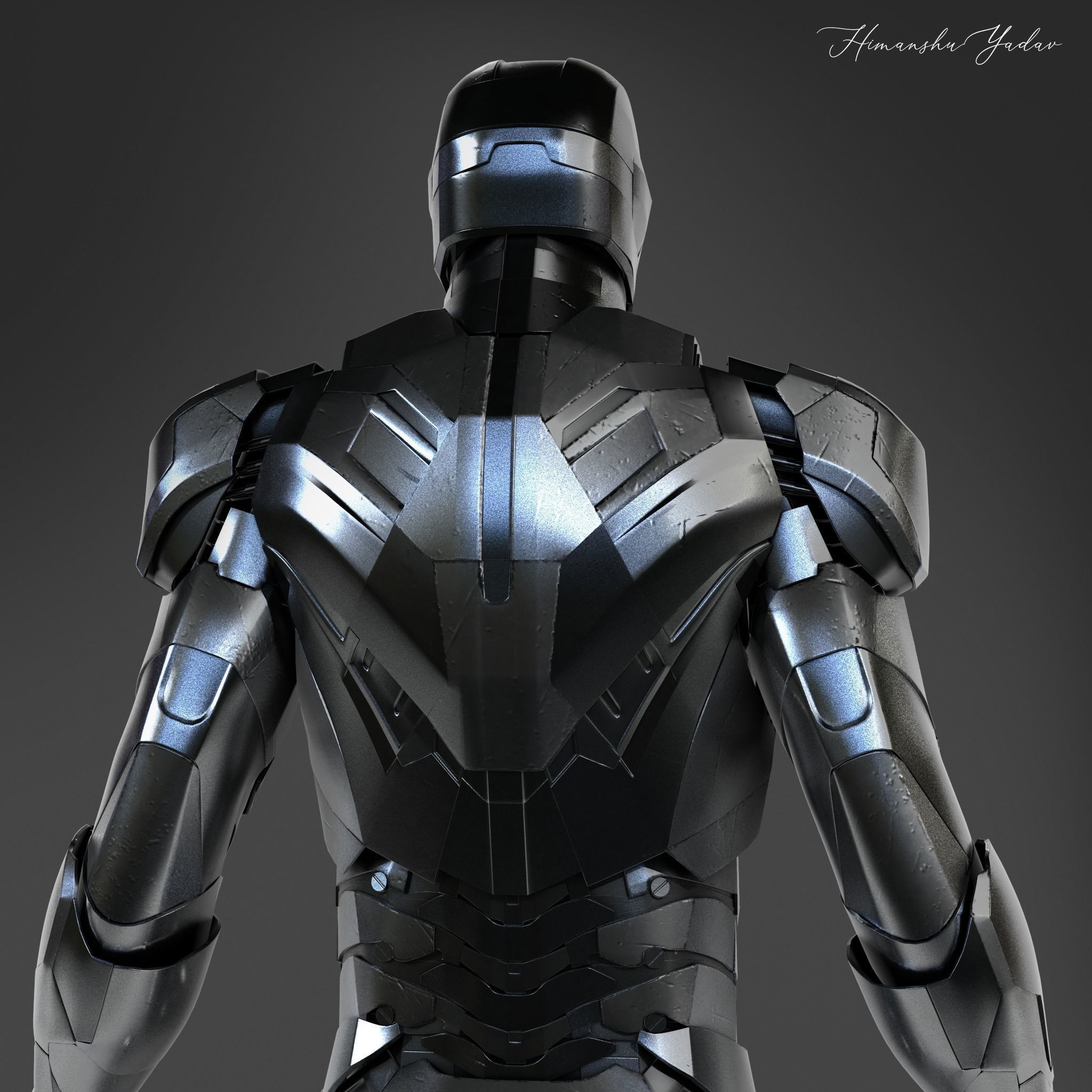 Iron man Mark 42 3d model Low-poly 3D model_6