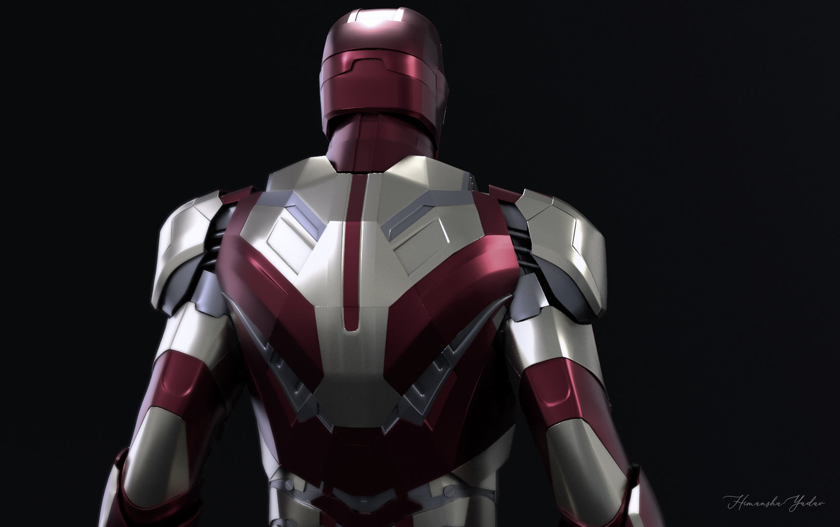 Iron man Mark 42 3d model Low-poly 3D model_3