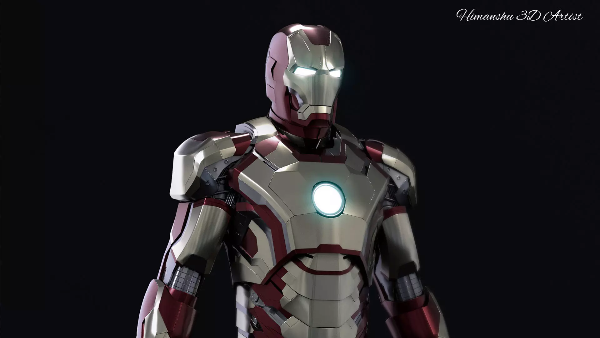 Iron man Mark 42 3d model Low-poly 3D model_0