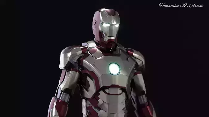 Iron man Mark 42 3d model  Low-poly 3D model