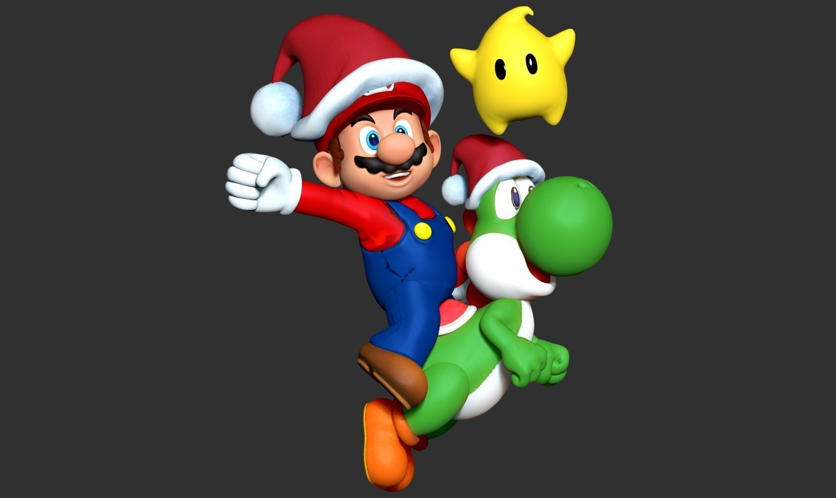 Mario - Yoshi - Lumas - Fanart 3D print model_10