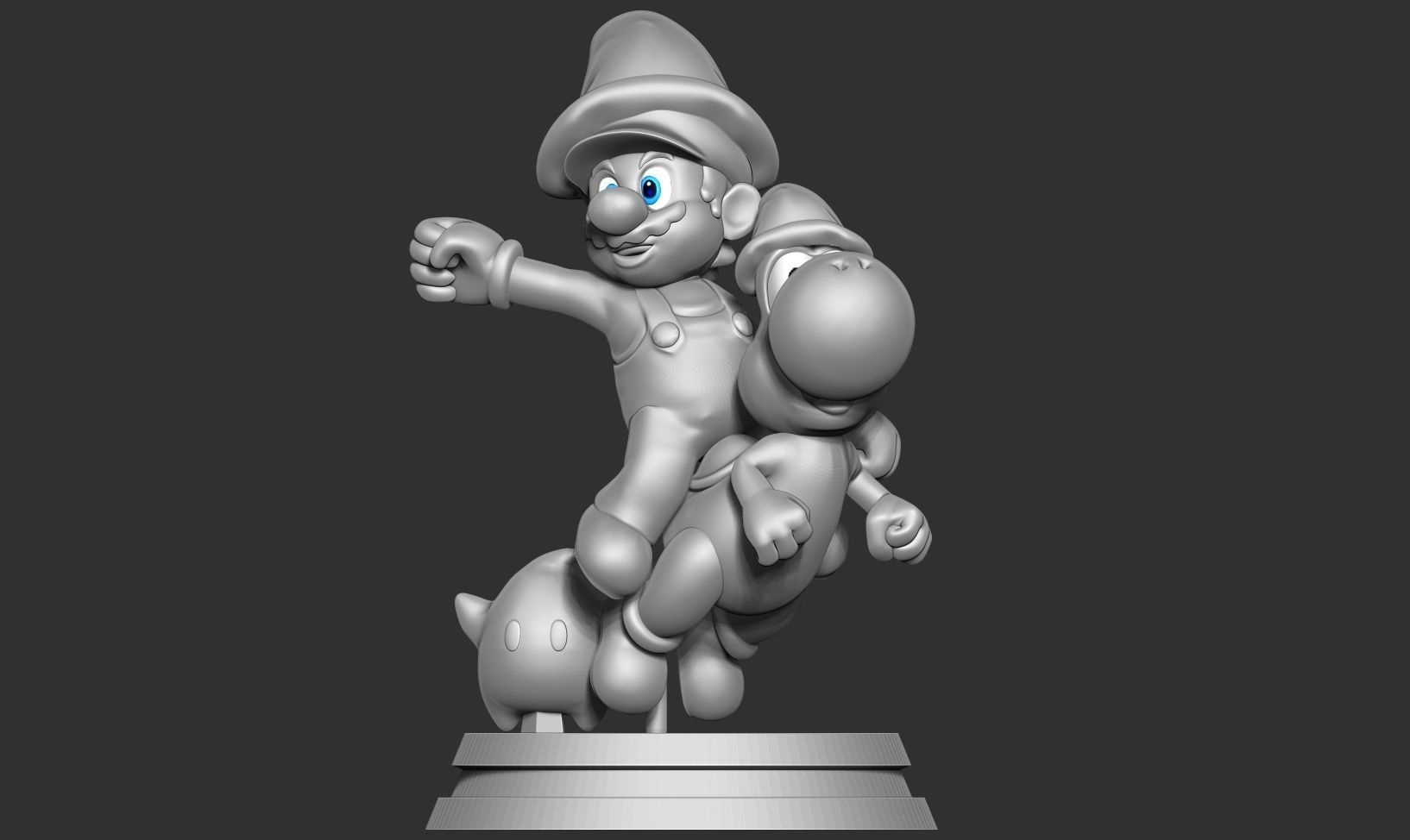 Mario - Yoshi - Lumas - Fanart 3D print model_7