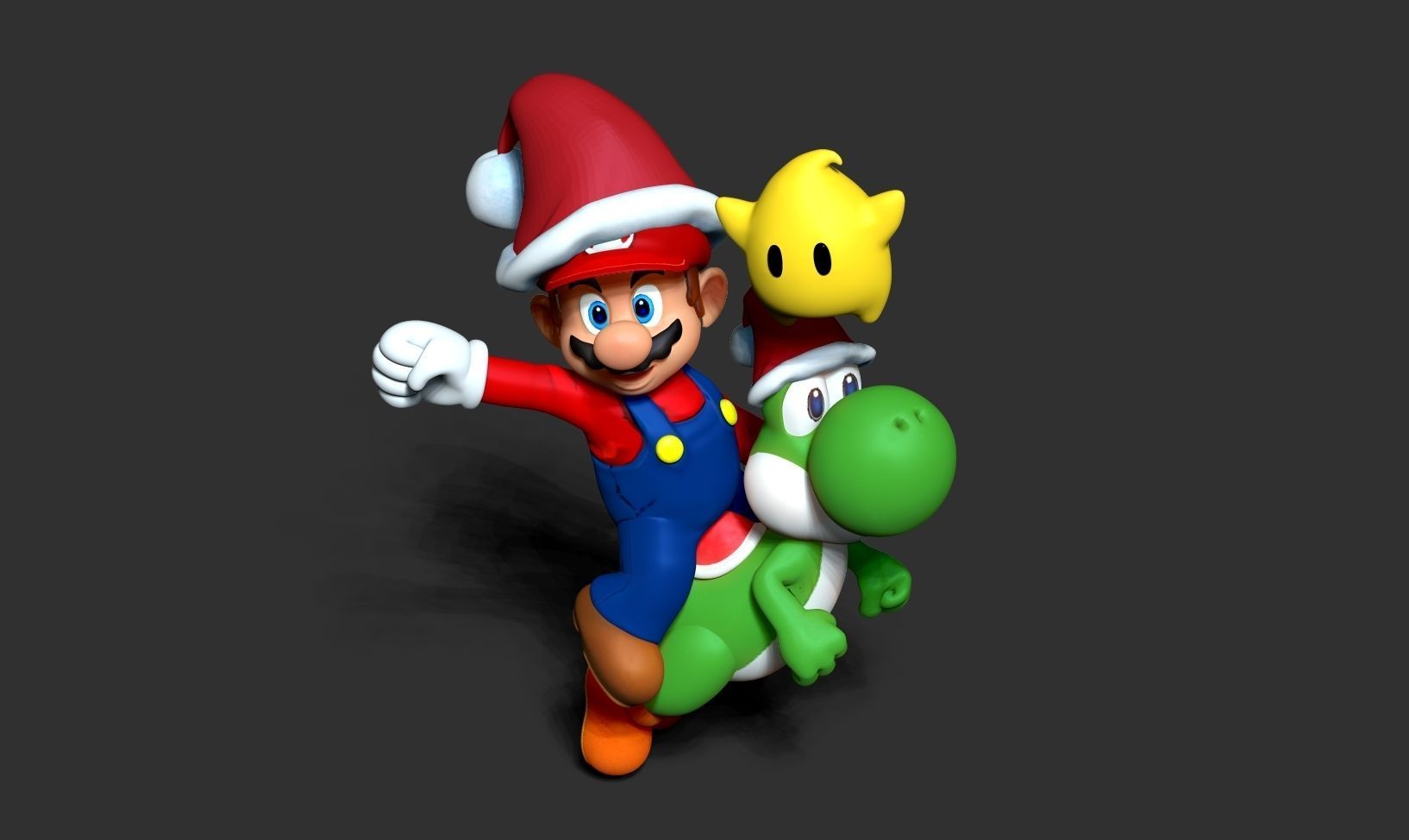 Mario - Yoshi - Lumas - Fanart 3D print model_9