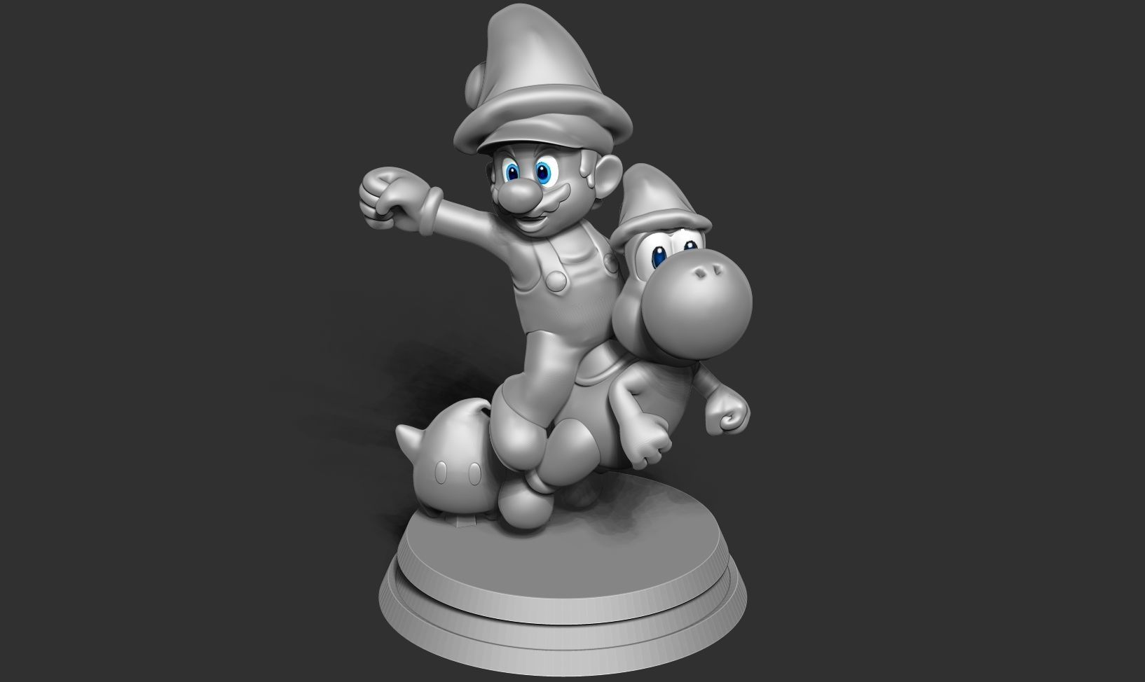 Mario - Yoshi - Lumas - Fanart 3D print model_14