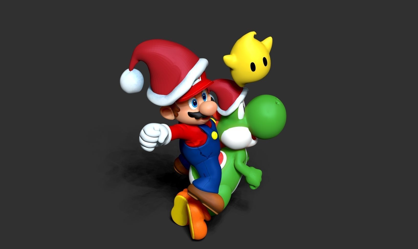 Mario - Yoshi - Lumas - Fanart 3D print model_11