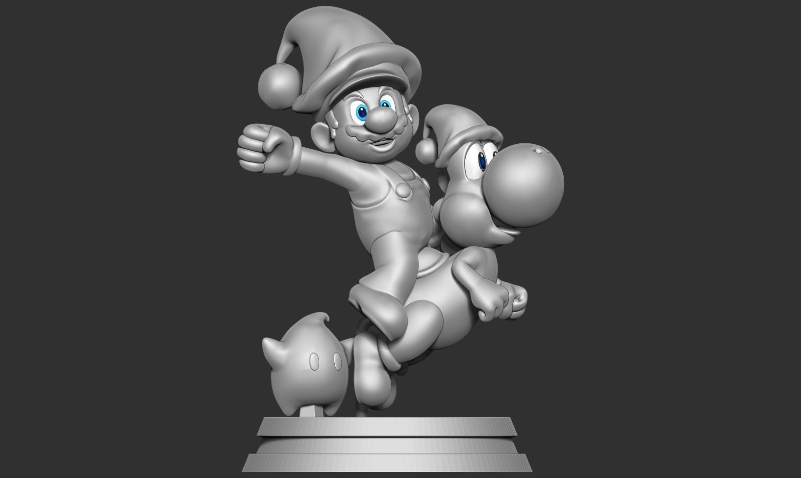 Mario - Yoshi - Lumas - Fanart 3D print model_13