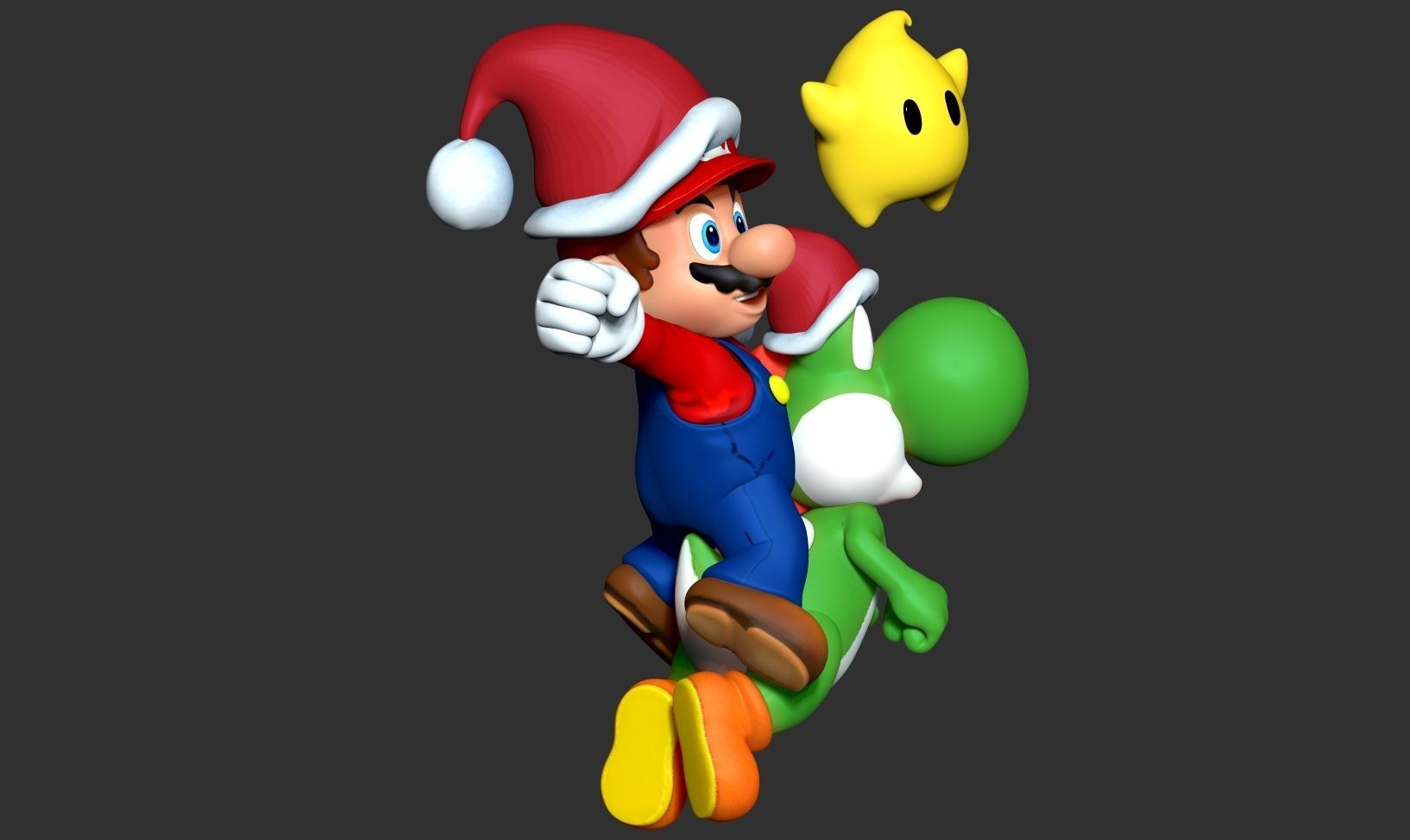 Mario - Yoshi - Lumas - Fanart 3D print model_15