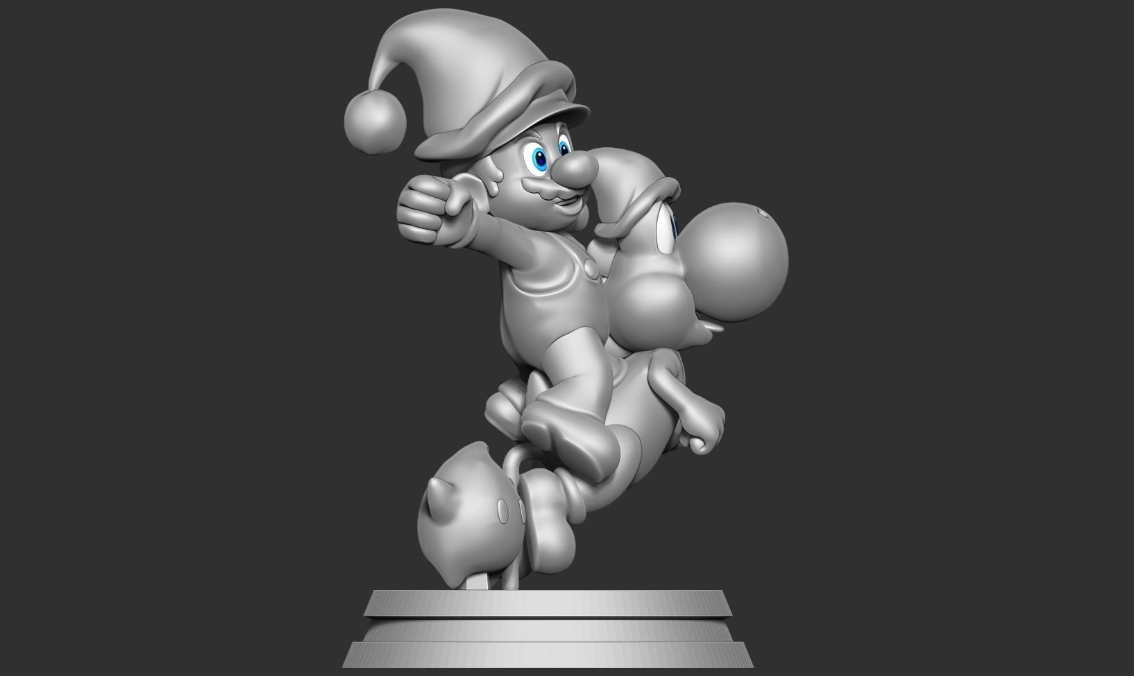 Mario - Yoshi - Lumas - Fanart 3D print model_8
