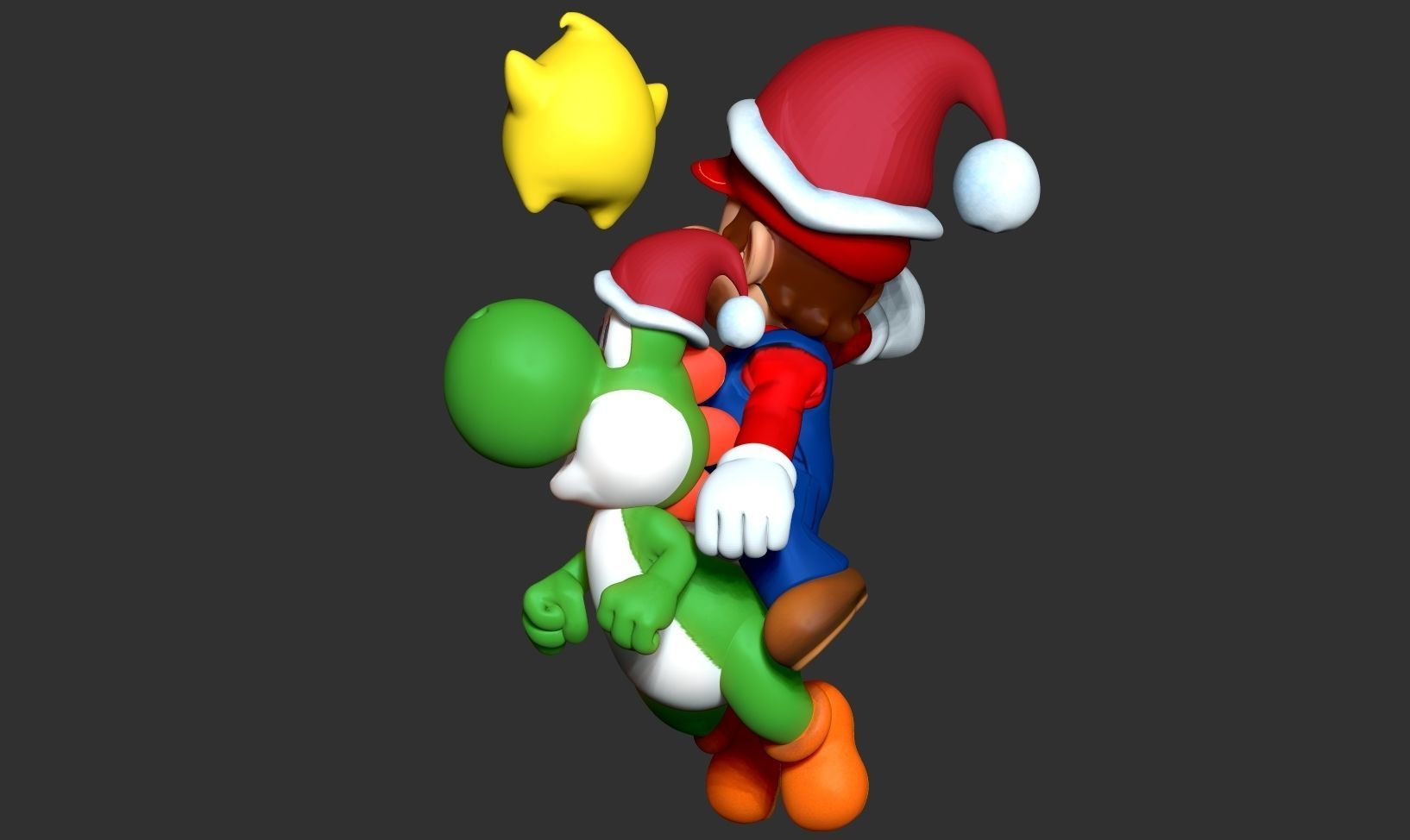 Mario - Yoshi - Lumas - Fanart 3D print model_17