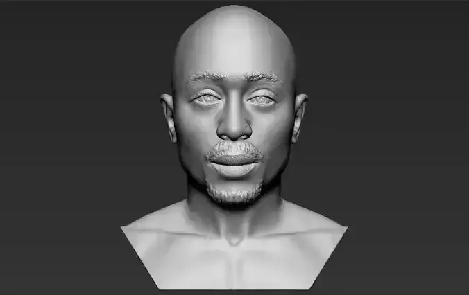 Tupac Shakur bust 3D printing ready stl obj formats 3D print model