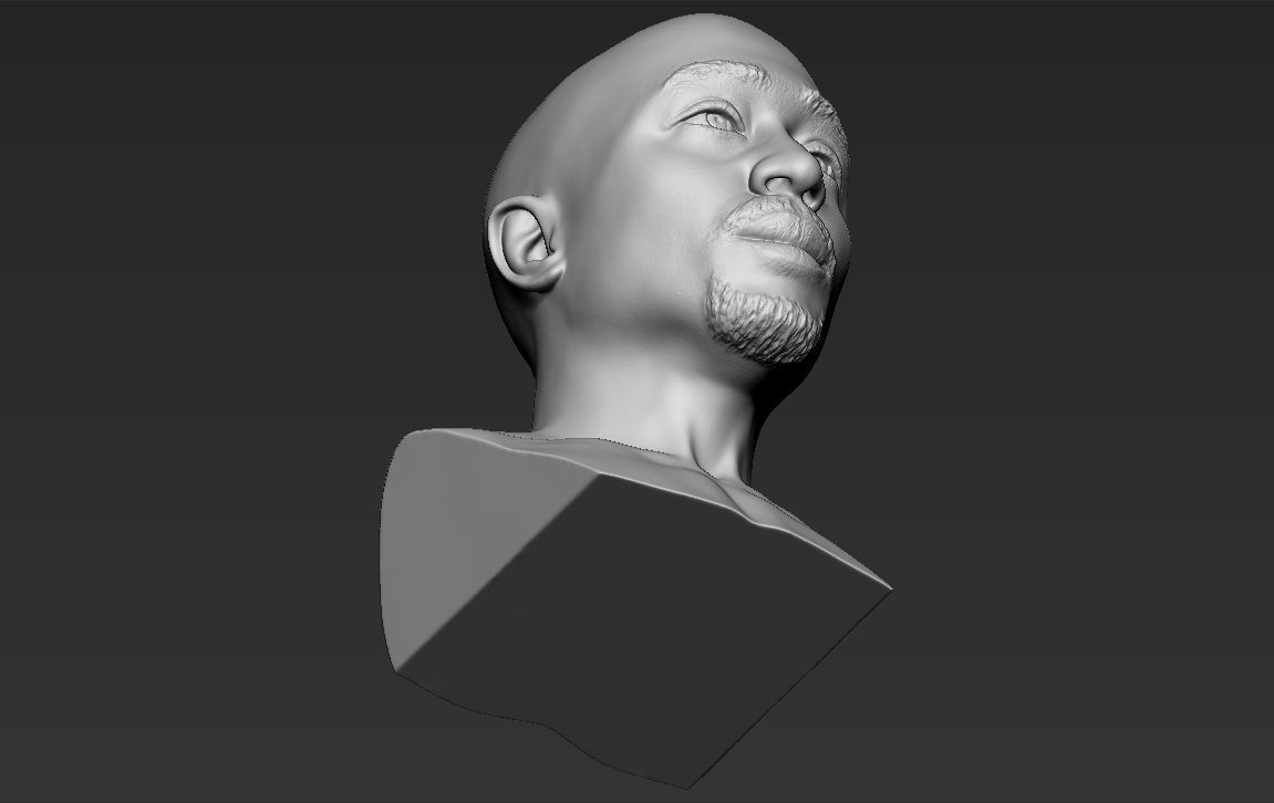 Tupac Shakur bust 3D printing ready stl obj formats 3D print model_22