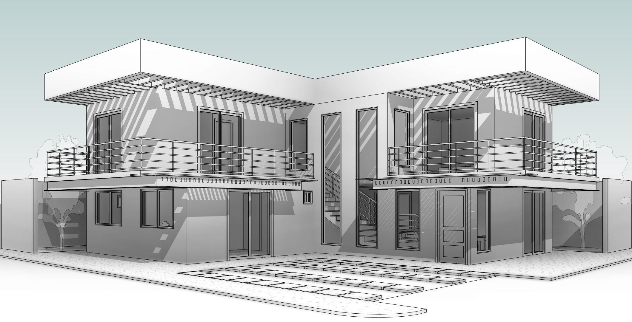 MAYAHUEL HOUSE by DOCE INGENIEROS ARQUITECTOS - AUTODESK REVIT 3D model_2