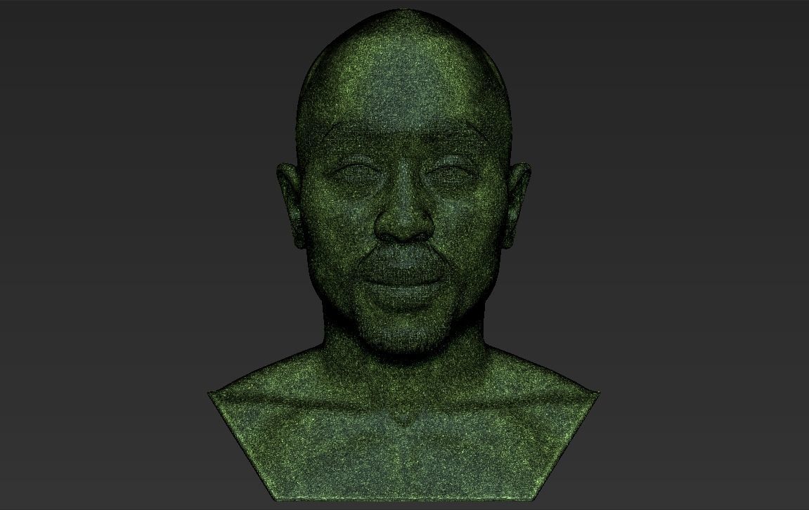 Tupac Shakur bust ready for full color 3D printing 3D print model_47