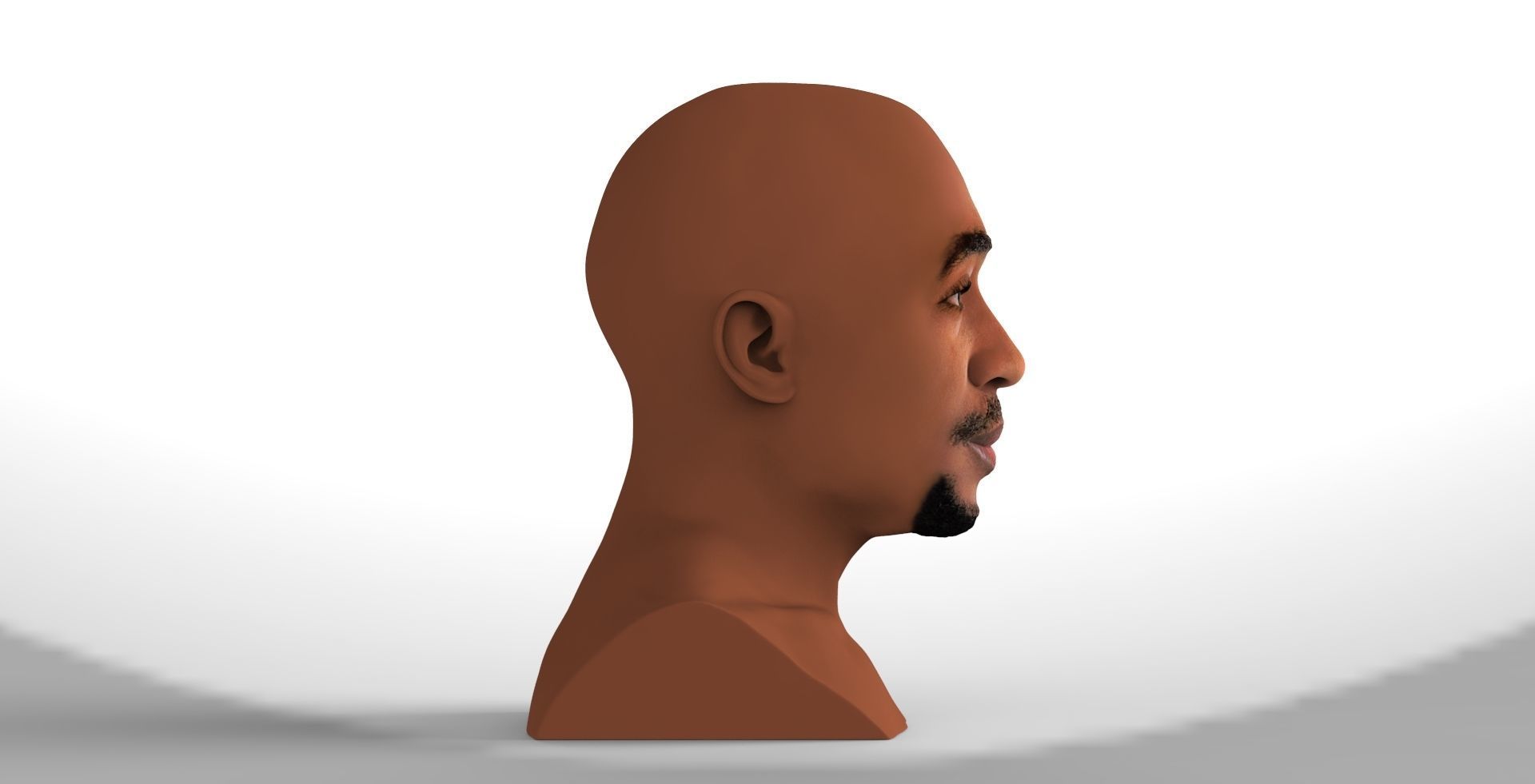 Tupac Shakur bust ready for full color 3D printing 3D print model_7