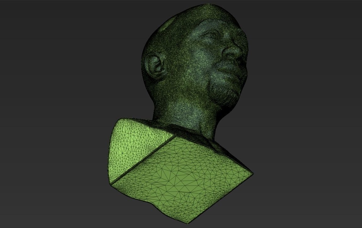 Tupac Shakur bust ready for full color 3D printing 3D print model_51