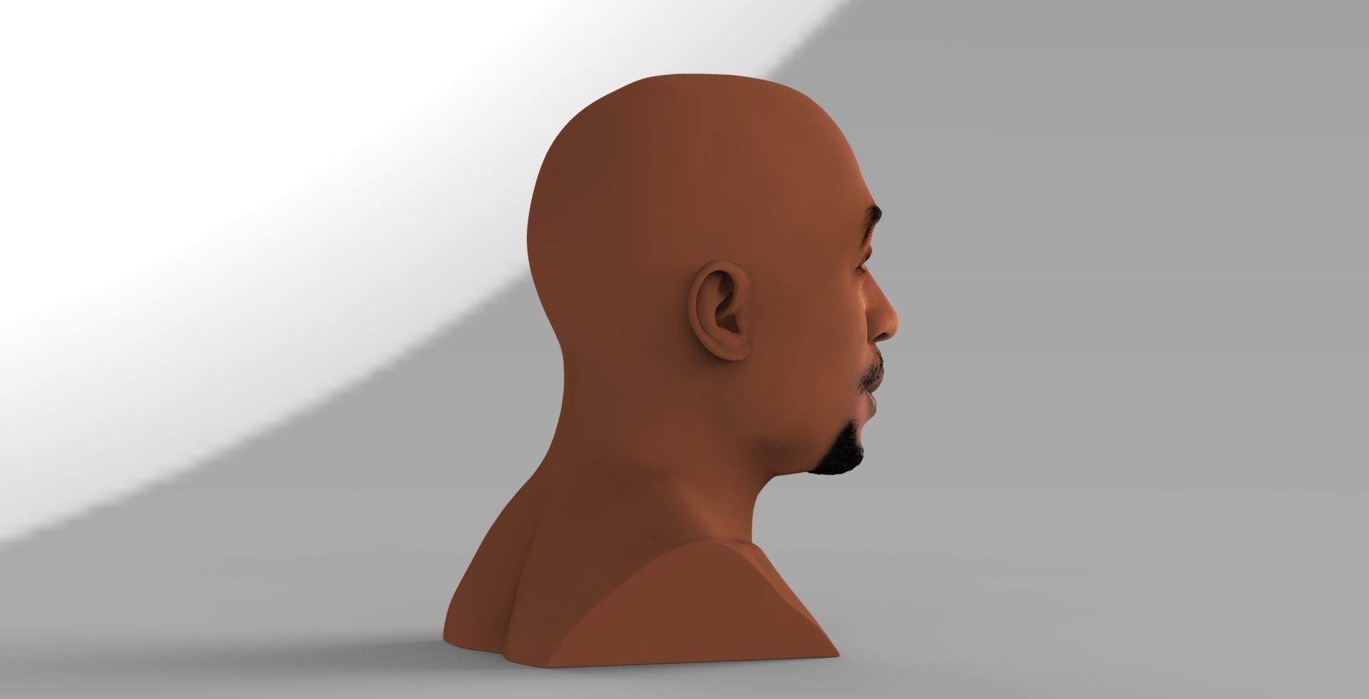 Tupac Shakur bust ready for full color 3D printing 3D print model_6