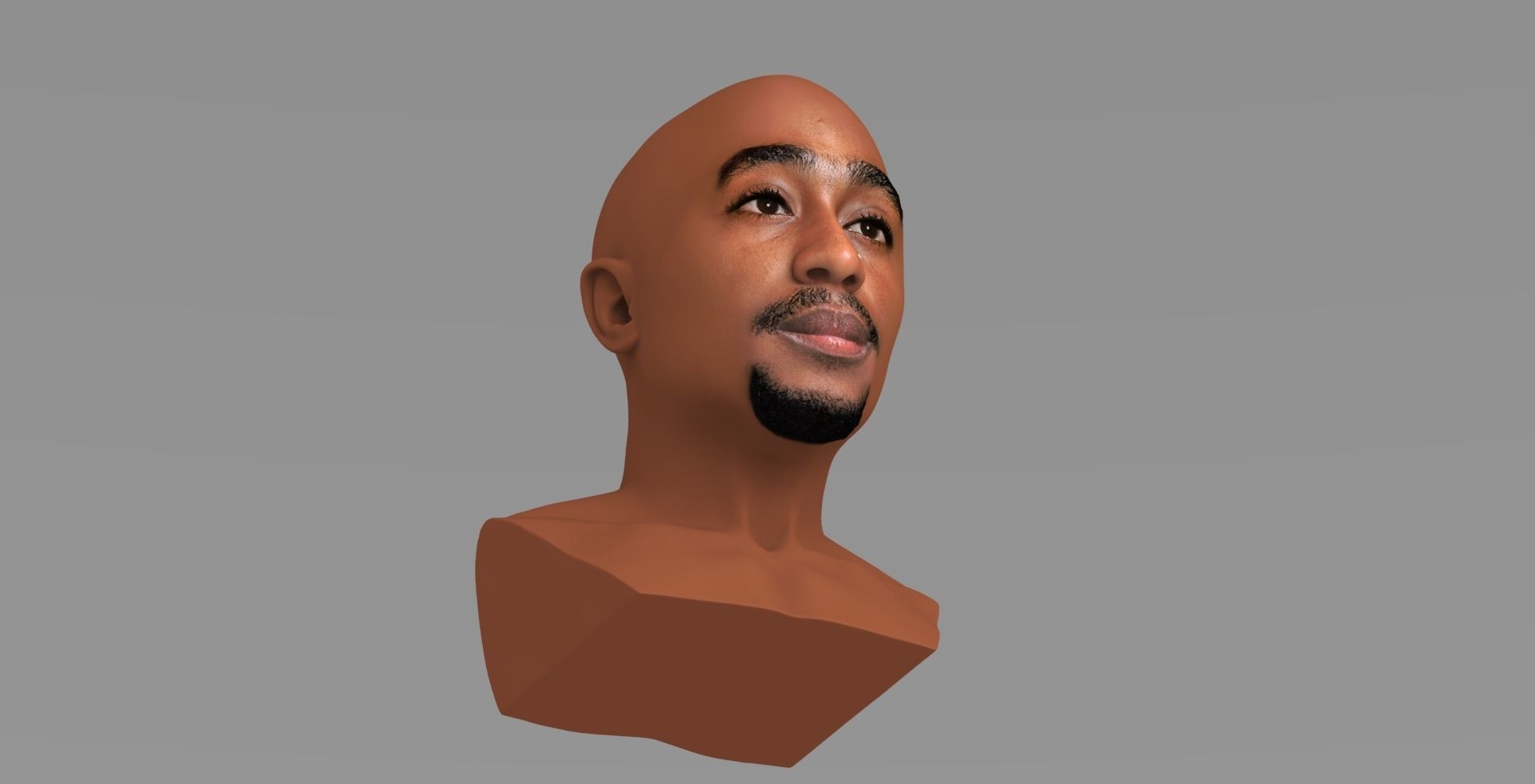 Tupac Shakur bust ready for full color 3D printing 3D print model_14