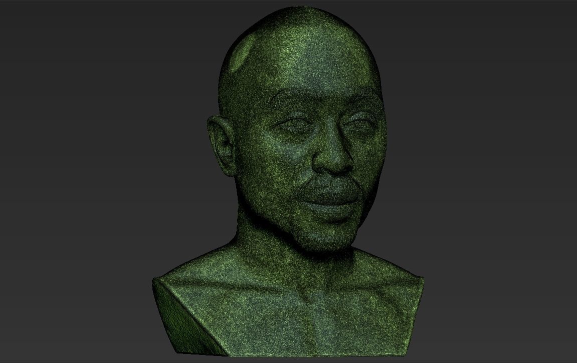 Tupac Shakur bust ready for full color 3D printing 3D print model_48