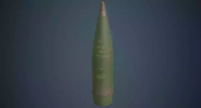 Artillery Projectile 1B Low-poly 3D model