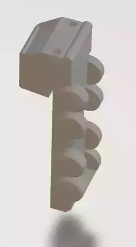 Truck door handle with four knobs