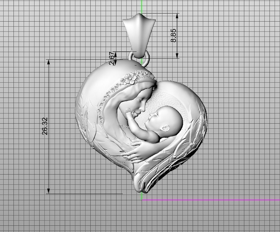 MOM AND BABY 3D model_9