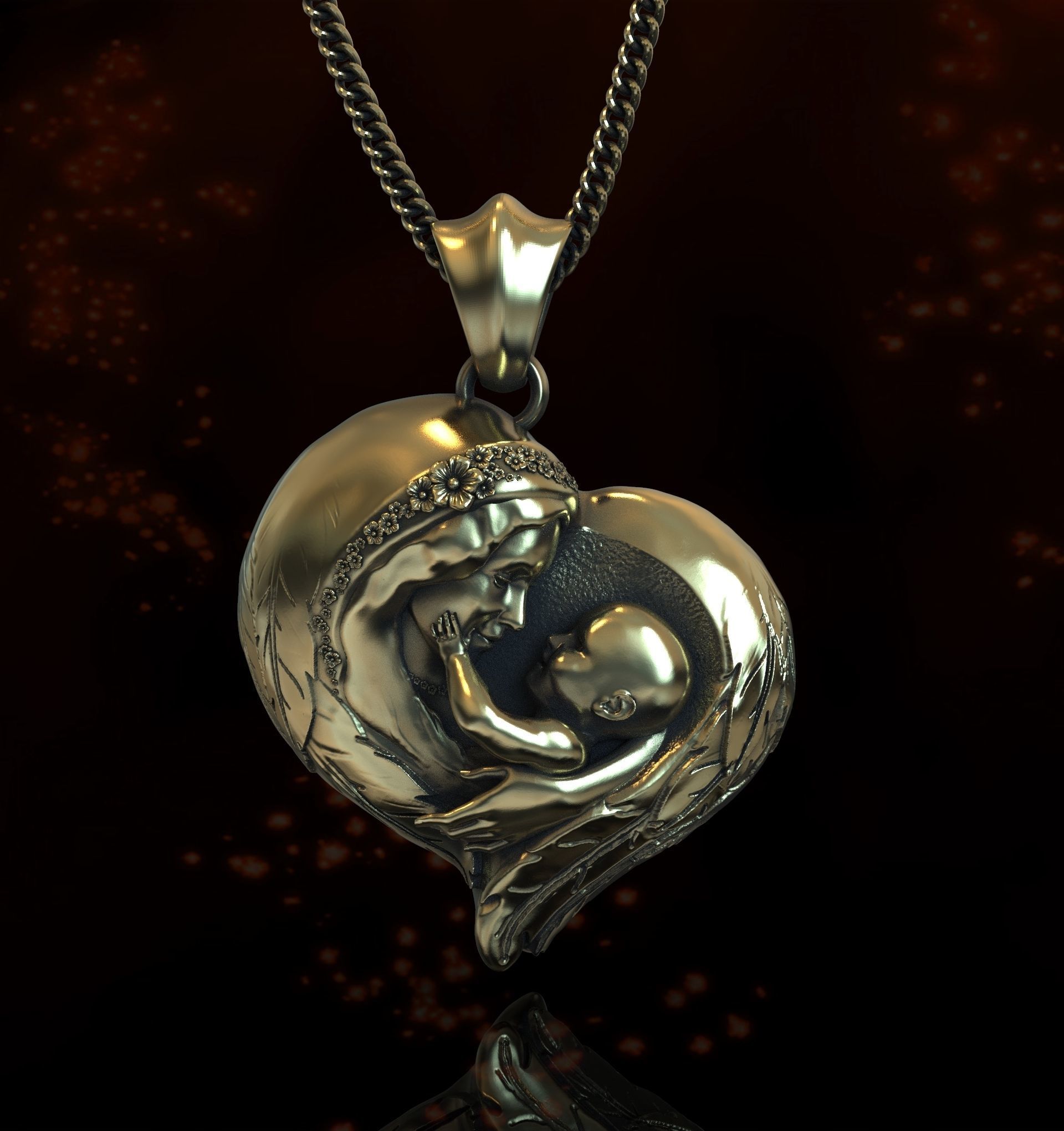 MOM AND BABY 3D model_1