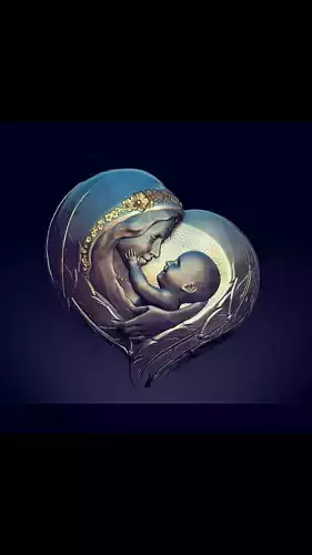 MOM AND BABY 3D model