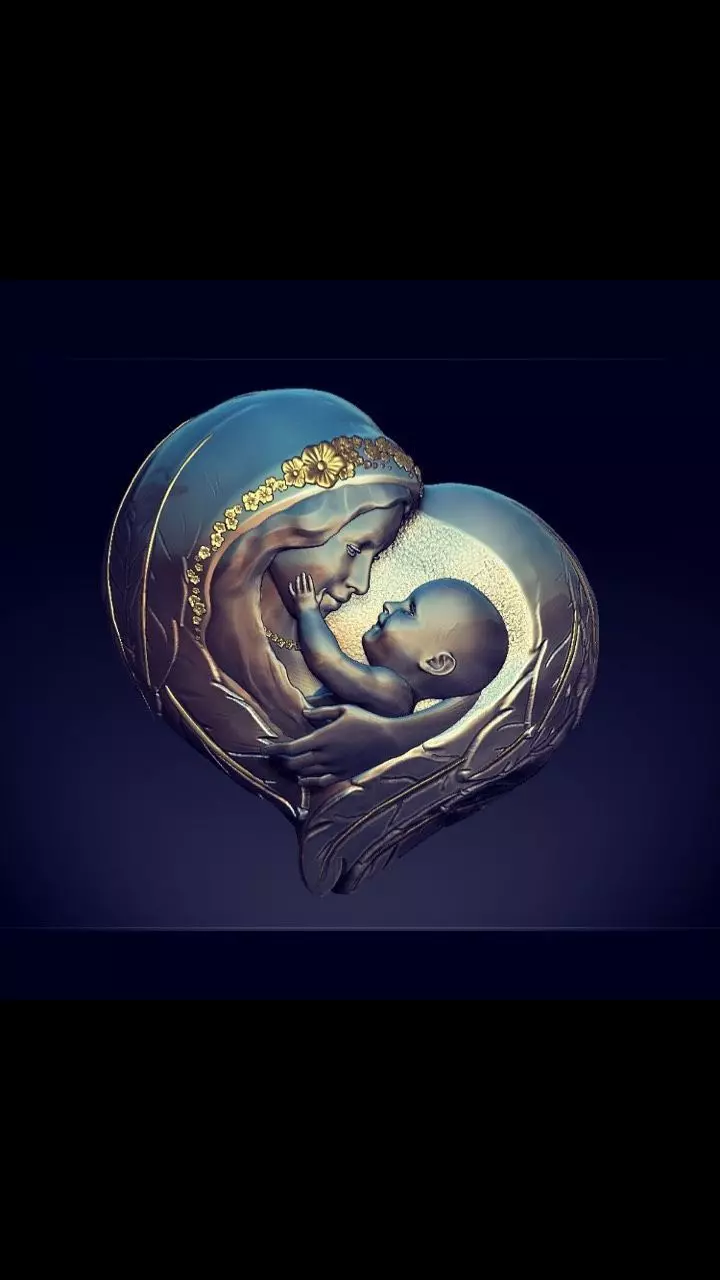 MOM AND BABY 3D model_0