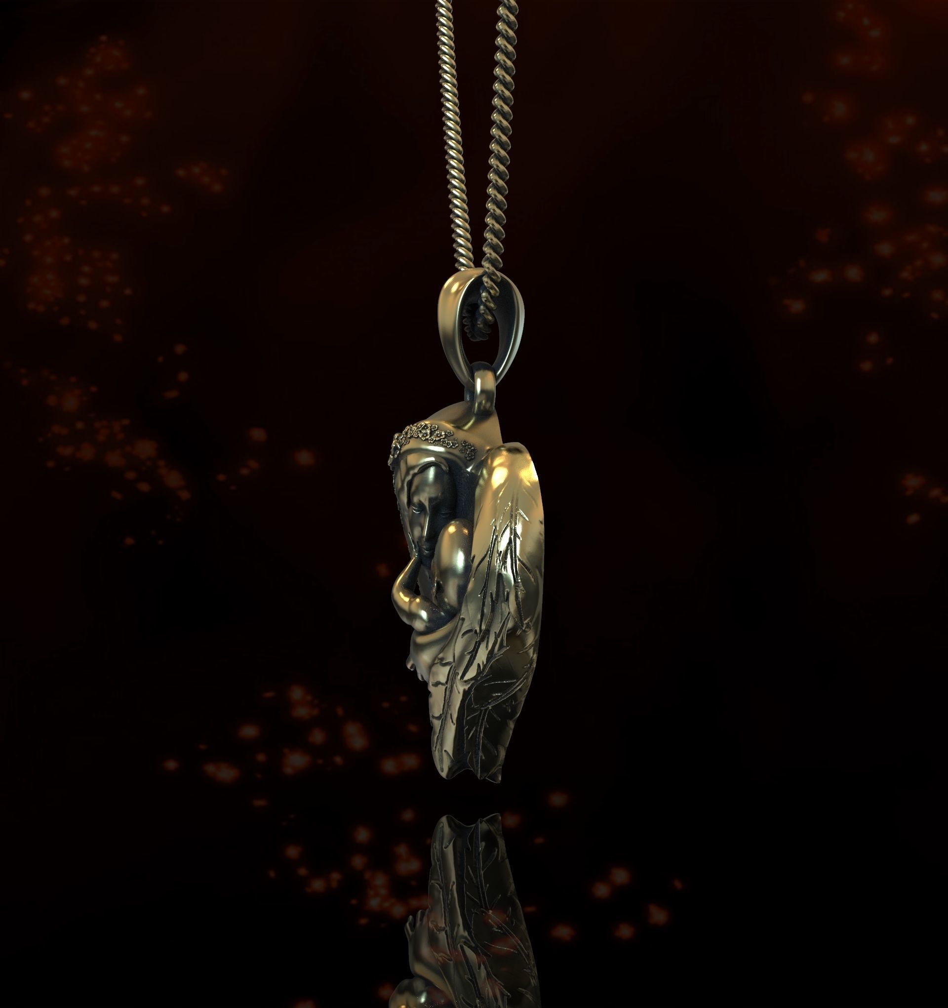 MOM AND BABY 3D model_2