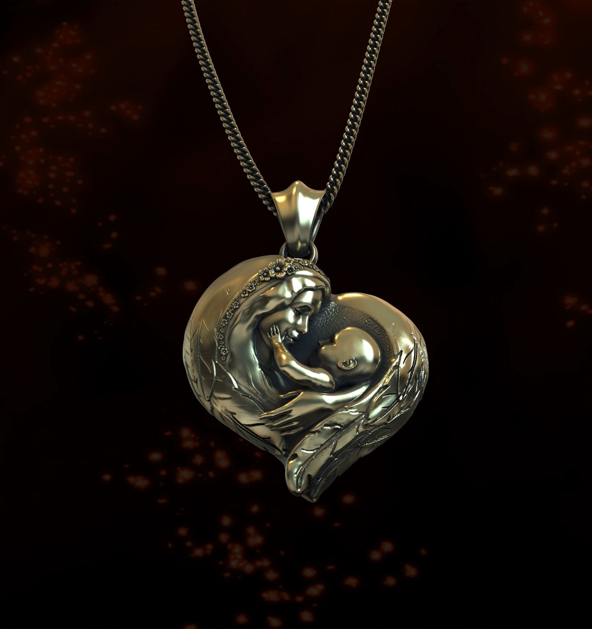 MOM AND BABY 3D model_4