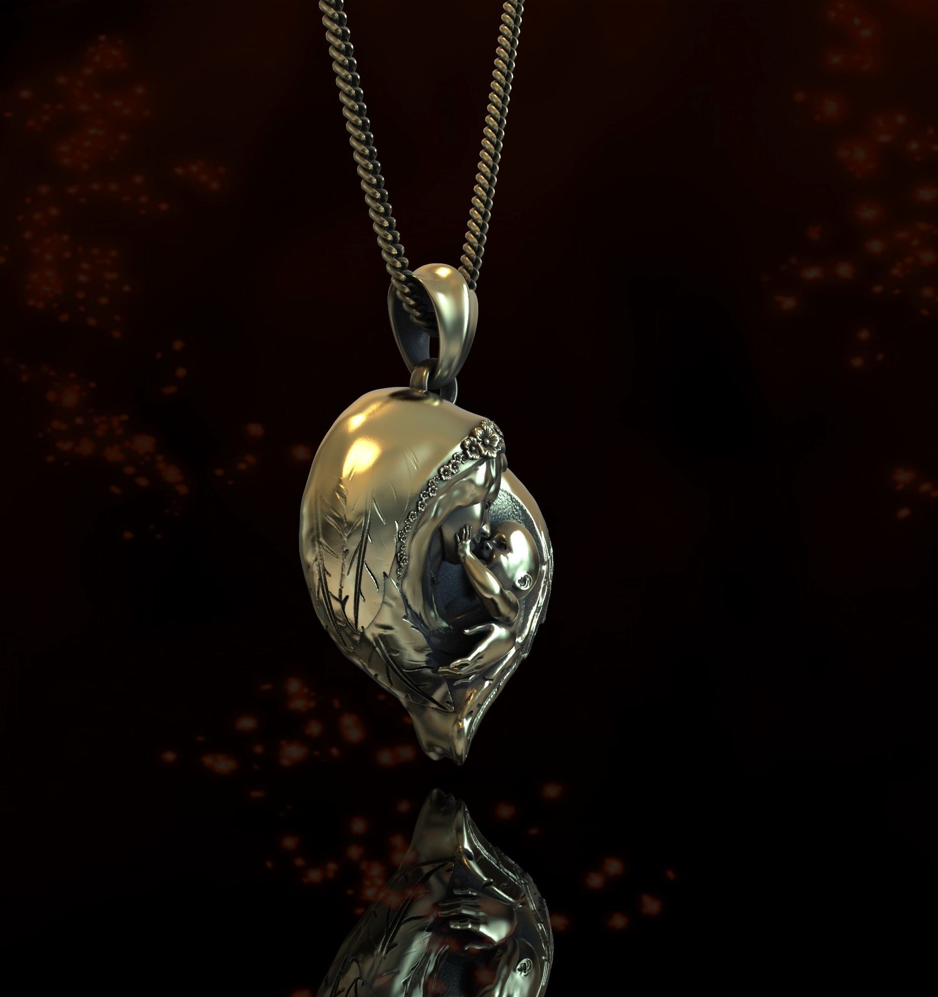 MOM AND BABY 3D model_3