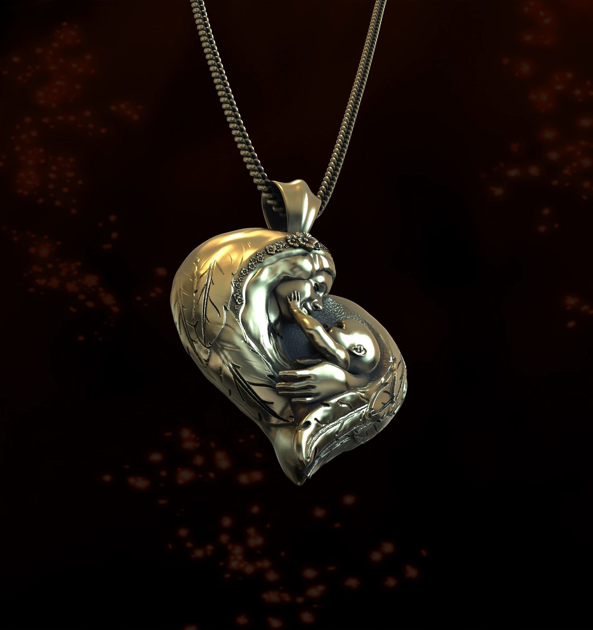 MOM AND BABY 3D model_5