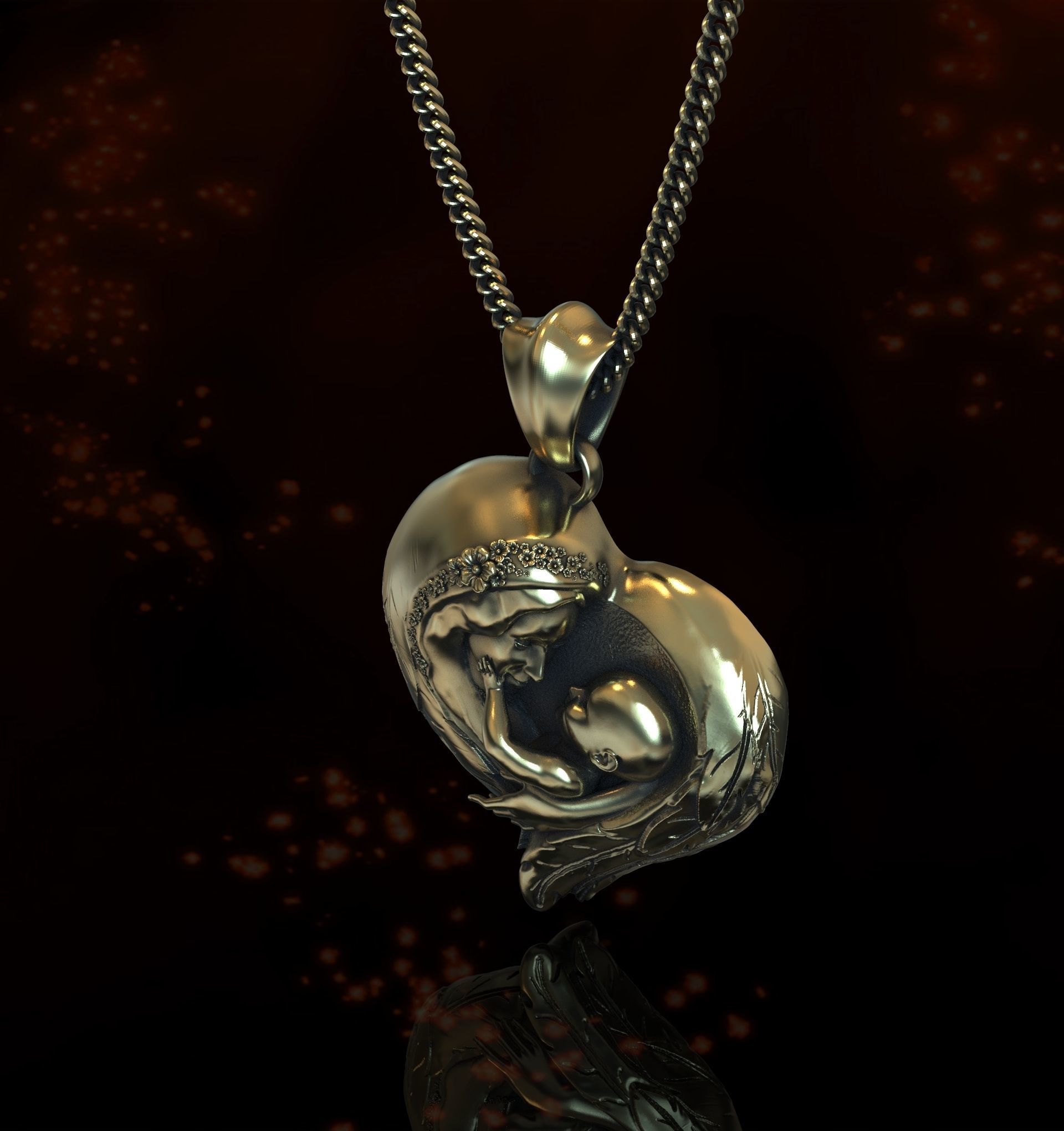 MOM AND BABY 3D model_7