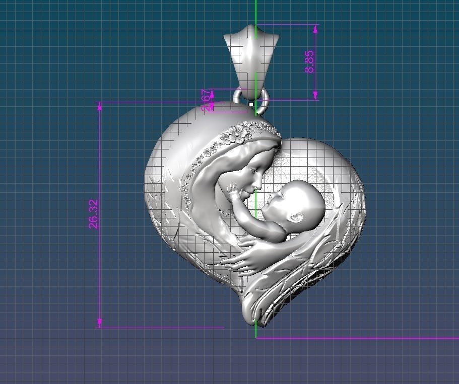 MOM AND BABY 3D model_8