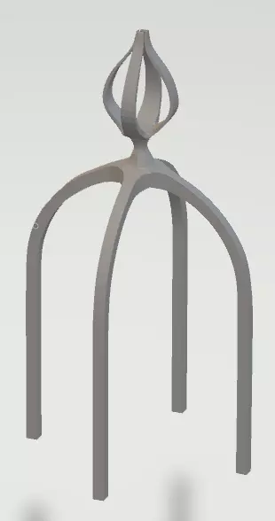chapel metal structure with design 3D print model