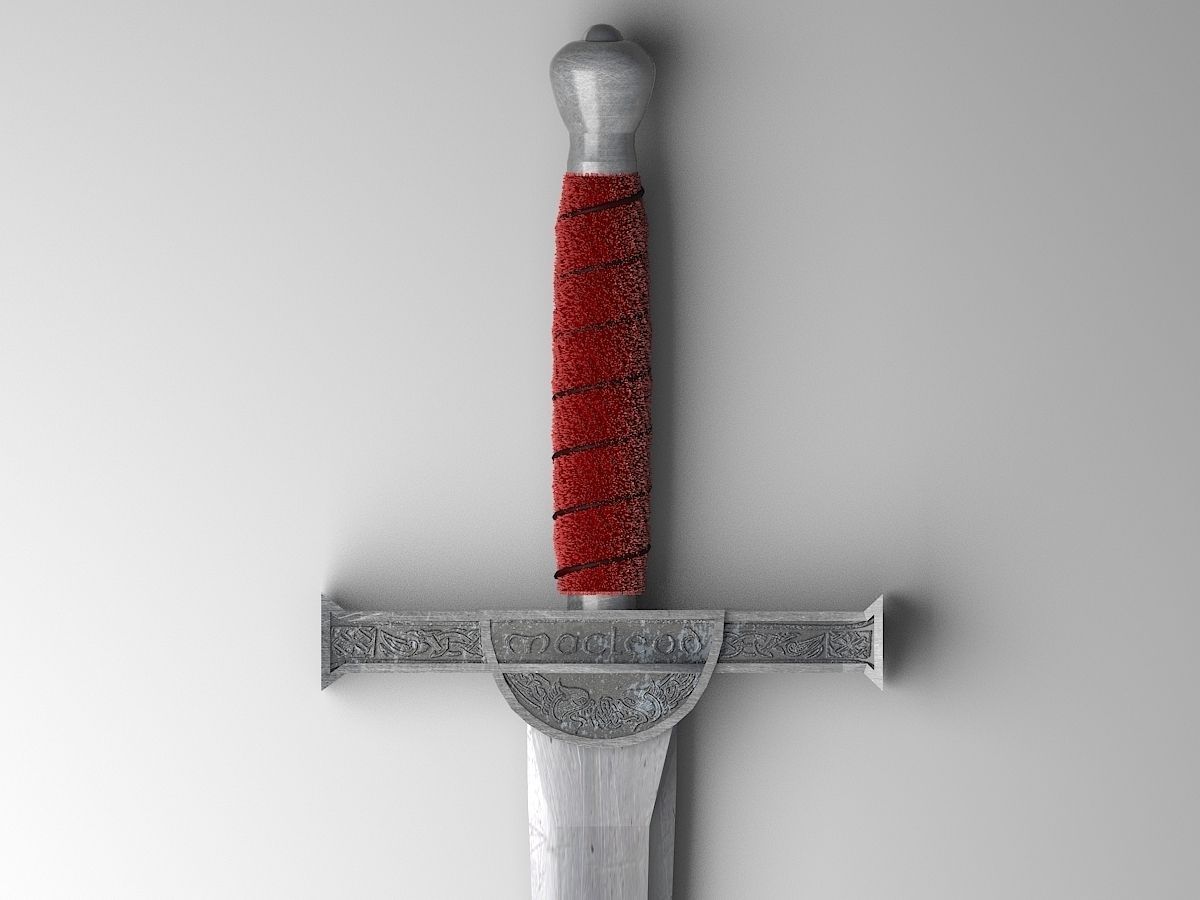 Highlander sword Low-poly 3D model_2