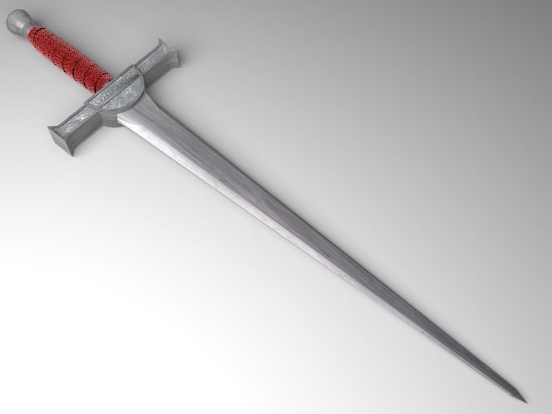 Highlander sword Low-poly 3D model_4