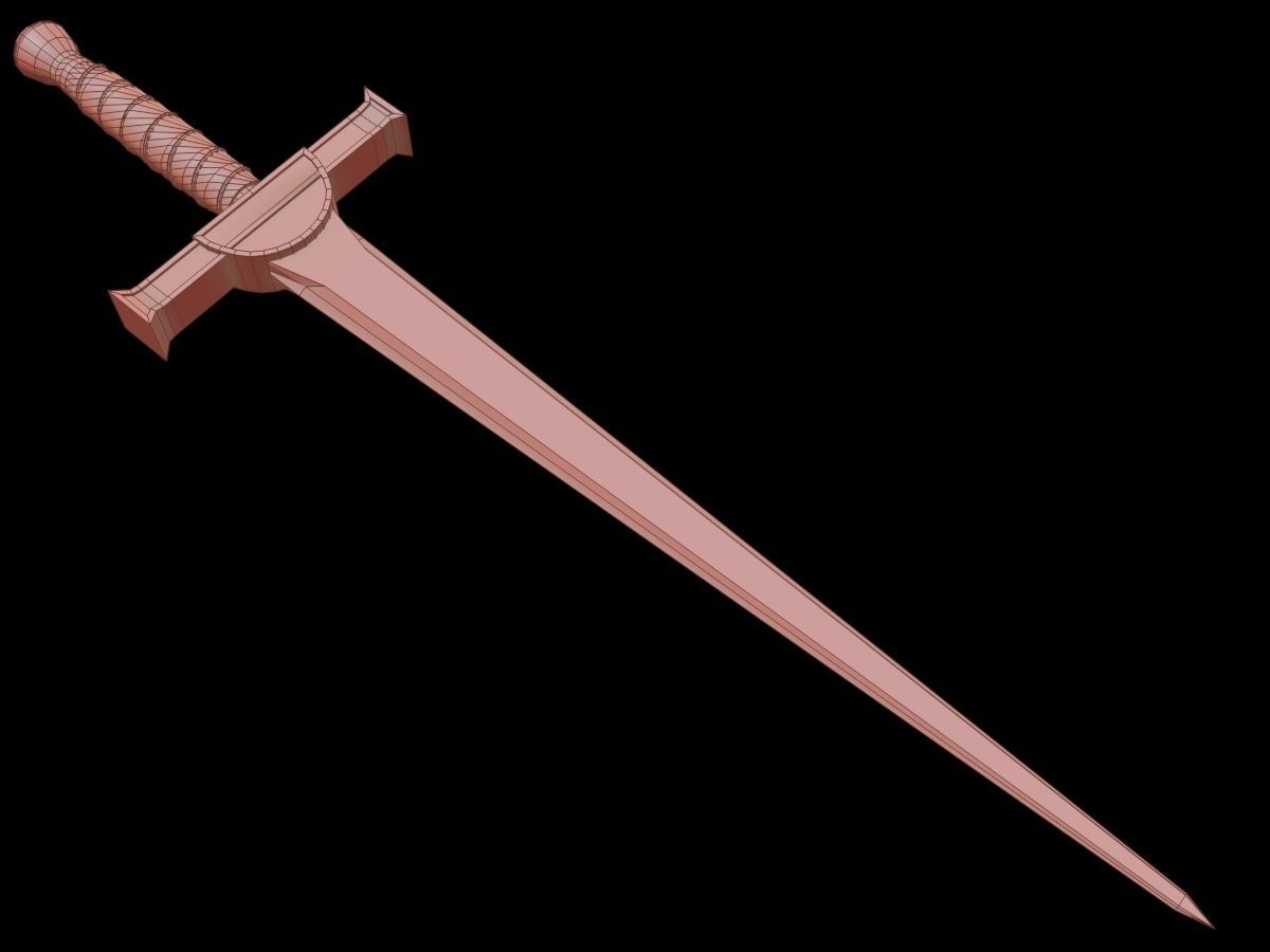 Highlander sword Low-poly 3D model_8