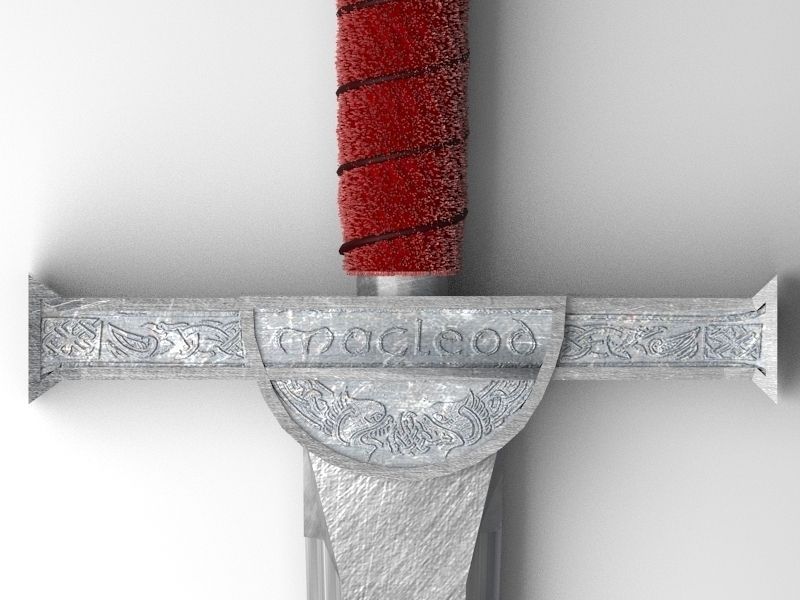 Highlander sword Low-poly 3D model_1