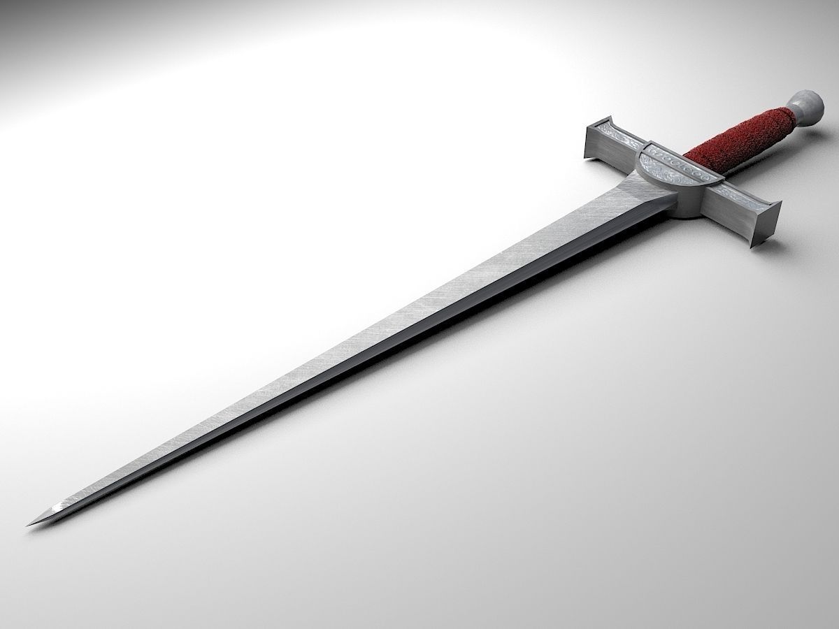 Highlander sword Low-poly 3D model_5