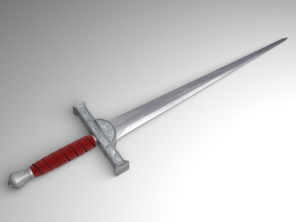 Highlander sword Low-poly 3D model_6