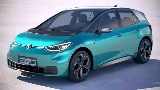 Volkswagen ID3 2020 VRAY 3D model