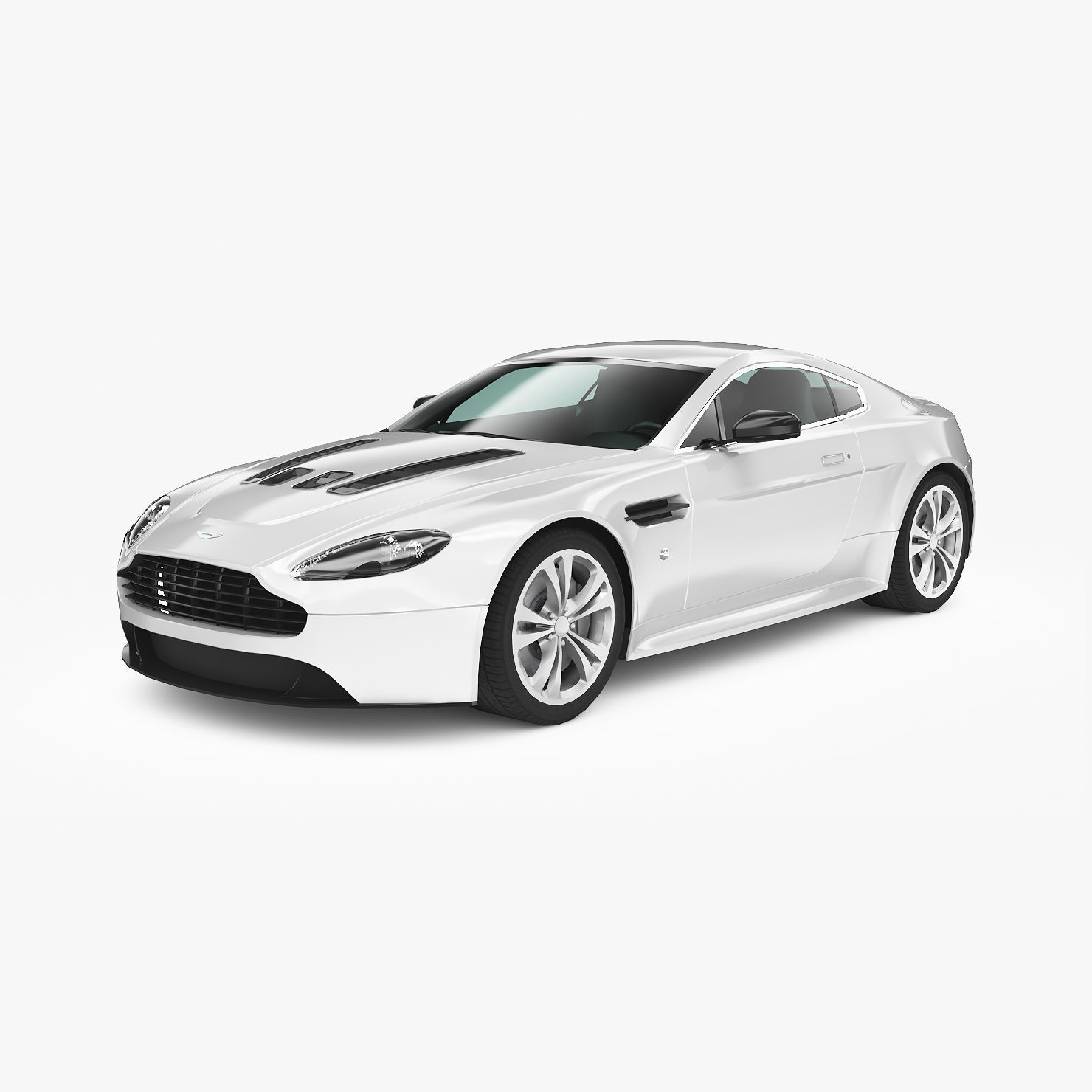 Aston Martin V12 Vantage 2010 Low-poly 3D model