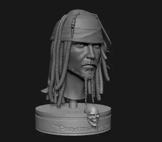 captain Jack Sparrow pirate 3D print model