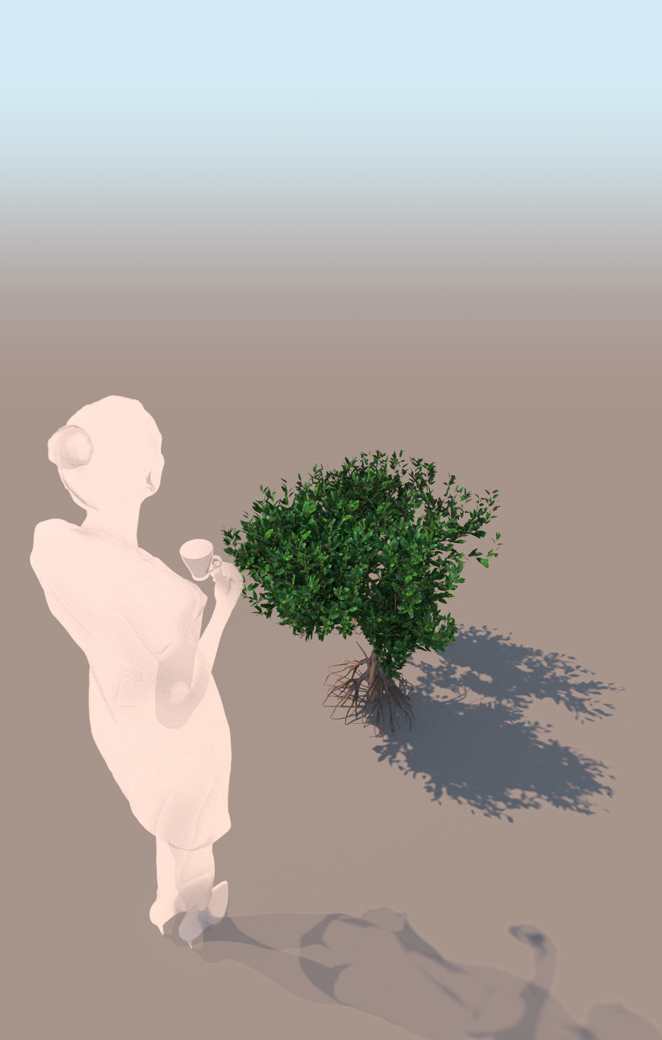 mangrove bush B rhizophora mangle 3D model_1